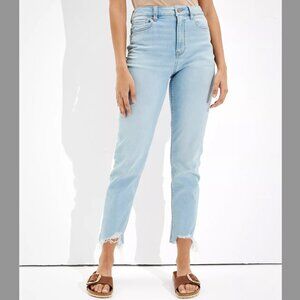 American Eagle Soft Knit Mom Jean Light Wash Size 12